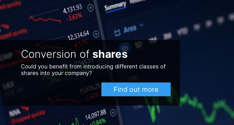 Carousel image: Conversion of shares